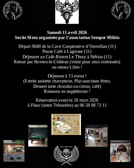 Sortie Moto organisée par Semper Militis